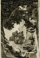 An illustration from Annales du musée et de l'école moderne des beaux-arts : recueil de gravures au trait, d'après les principaux ouvrages de peinture, sculpture, ou projets d'architecture, qui, chaque année, ont remporté le prix, soit aux écoles spéciales, soit aux concours nationaux : les productions des artistes en tous genres, qui, aux différentes expositions, ont été citées avec éloges : les morceaux les plus estimés ou inédits de la galerie de peinture : la suite complète de celle des antiques : édifices anciens et modernes, etc. (1800)