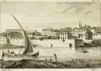 An illustration from Annales du musée et de l'école moderne des beaux-arts : recueil de gravures au trait, d'après les principaux ouvrages de peinture, sculpture, ou projets d'architecture, qui, chaque année, ont remporté le prix, soit aux écoles spéciales, soit aux concours nationaux : les productions des artistes en tous genres, qui, aux différentes expositions, ont été citées avec éloges : les morceaux les plus estimés ou inédits de la galerie de peinture : la suite complète de celle des antiques : édifices anciens et modernes, etc. (1800)