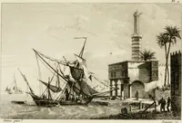 An illustration from Annales du musée et de l'école moderne des beaux-arts : recueil de gravures au trait, d'après les principaux ouvrages de peinture, sculpture, ou projets d'architecture, qui, chaque année, ont remporté le prix, soit aux écoles spéciales, soit aux concours nationaux : les productions des artistes en tous genres, qui, aux différentes expositions, ont été citées avec éloges : les morceaux les plus estimés ou inédits de la galerie de peinture : la suite complète de celle des antiques : édifices anciens et modernes, etc. (1800)