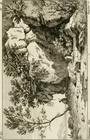 An illustration from Annales du musée et de l'école moderne des beaux-arts : recueil de gravures au trait, d'après les principaux ouvrages de peinture, sculpture, ou projets d'architecture, qui, chaque année, ont remporté le prix, soit aux écoles spéciales, soit aux concours nationaux : les productions des artistes en tous genres, qui, aux différentes expositions, ont été citées avec éloges : les morceaux les plus estimés ou inédits de la galerie de peinture : la suite complète de celle des antiques : édifices anciens et modernes, etc. (1800)