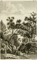 An illustration from Annales du musée et de l'école moderne des beaux-arts : recueil de gravures au trait, d'après les principaux ouvrages de peinture, sculpture, ou projets d'architecture, qui, chaque année, ont remporté le prix, soit aux écoles spéciales, soit aux concours nationaux : les productions des artistes en tous genres, qui, aux différentes expositions, ont été citées avec éloges : les morceaux les plus estimés ou inédits de la galerie de peinture : la suite complète de celle des antiques : édifices anciens et modernes, etc. (1800)