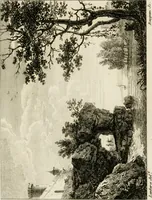 An illustration from Annales du musée et de l'école moderne des beaux-arts : recueil de gravures au trait, d'après les principaux ouvrages de peinture, sculpture, ou projets d'architecture, qui, chaque année, ont remporté le prix, soit aux écoles spéciales, soit aux concours nationaux : les productions des artistes en tous genres, qui, aux différentes expositions, ont été citées avec éloges : les morceaux les plus estimés ou inédits de la galerie de peinture : la suite complète de celle des antiques : édifices anciens et modernes, etc. (1800)