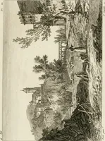 An illustration from Annales du musée et de l'école moderne des beaux-arts : recueil de gravures au trait, d'après les principaux ouvrages de peinture, sculpture, ou projets d'architecture, qui, chaque année, ont remporté le prix, soit aux écoles spéciales, soit aux concours nationaux : les productions des artistes en tous genres, qui, aux différentes expositions, ont été citées avec éloges : les morceaux les plus estimés ou inédits de la galerie de peinture : la suite complète de celle des antiques : édifices anciens et modernes, etc. (1800)