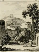 An illustration from Annales du musée et de l'école moderne des beaux-arts : recueil de gravures au trait, d'après les principaux ouvrages de peinture, sculpture, ou projets d'architecture, qui, chaque année, ont remporté le prix, soit aux écoles spéciales, soit aux concours nationaux : les productions des artistes en tous genres, qui, aux différentes expositions, ont été citées avec éloges : les morceaux les plus estimés ou inédits de la galerie de peinture : la suite complète de celle des antiques : édifices anciens et modernes, etc. (1800)