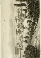 An illustration from Annales du musée et de l'école moderne des beaux-arts : recueil de gravures au trait, d'après les principaux ouvrages de peinture, sculpture, ou projets d'architecture, qui, chaque année, ont remporté le prix, soit aux écoles spéciales, soit aux concours nationaux : les productions des artistes en tous genres, qui, aux différentes expositions, ont été citées avec éloges : les morceaux les plus estimés ou inédits de la galerie de peinture : la suite complète de celle des antiques : édifices anciens et modernes, etc. (1800)