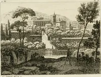 An illustration from Annales du musée et de l'école moderne des beaux-arts : recueil de gravures au trait, d'après les principaux ouvrages de peinture, sculpture, ou projets d'architecture, qui, chaque année, ont remporté le prix, soit aux écoles spéciales, soit aux concours nationaux : les productions des artistes en tous genres, qui, aux différentes expositions, ont été citées avec éloges : les morceaux les plus estimés ou inédits de la galerie de peinture : la suite complète de celle des antiques : édifices anciens et modernes, etc. (1800)
