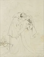 An illustration from Annales du musée et de l'école moderne des beaux-arts : recueil de gravures au trait, d'après les principaux ouvrages de peinture, sculpture, ou projets d'architecture, qui, chaque année, ont remporté le prix, soit aux écoles spéciales, soit aux concours nationaux : les productions des artistes en tous genres, qui, aux différentes expositions, ont été citées avec éloges : les morceaux les plus estimés ou inédits de la galerie de peinture : la suite complète de celle des antiques : édifices anciens et modernes, etc. (1800)