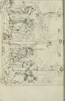An illustration from Annales du musée et de l'école moderne des beaux-arts : recueil de gravures au trait, d'après les principaux ouvrages de peinture, sculpture, ou projets d'architecture, qui, chaque année, ont remporté le prix, soit aux écoles spéciales, soit aux concours nationaux : les productions des artistes en tous genres, qui, aux différentes expositions, ont été citées avec éloges : les morceaux les plus estimés ou inédits de la galerie de peinture : la suite complète de celle des antiques : édifices anciens et modernes, etc. (1800)