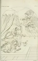 An illustration from Annales du musée et de l'école moderne des beaux-arts : recueil de gravures au trait, d'après les principaux ouvrages de peinture, sculpture, ou projets d'architecture, qui, chaque année, ont remporté le prix, soit aux écoles spéciales, soit aux concours nationaux : les productions des artistes en tous genres, qui, aux différentes expositions, ont été citées avec éloges : les morceaux les plus estimés ou inédits de la galerie de peinture : la suite complète de celle des antiques : édifices anciens et modernes, etc. (1800)