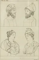 An illustration from Annales du musée et de l'école moderne des beaux-arts : recueil de gravures au trait, d'après les principaux ouvrages de peinture, sculpture, ou projets d'architecture, qui, chaque année, ont remporté le prix, soit aux écoles spéciales, soit aux concours nationaux : les productions des artistes en tous genres, qui, aux différentes expositions, ont été citées avec éloges : les morceaux les plus estimés ou inédits de la galerie de peinture : la suite complète de celle des antiques : édifices anciens et modernes, etc. (1800)