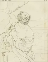 An illustration from Annales du musée et de l'école moderne des beaux-arts : recueil de gravures au trait, d'après les principaux ouvrages de peinture, sculpture, ou projets d'architecture, qui, chaque année, ont remporté le prix, soit aux écoles spéciales, soit aux concours nationaux : les productions des artistes en tous genres, qui, aux différentes expositions, ont été citées avec éloges : les morceaux les plus estimés ou inédits de la galerie de peinture : la suite complète de celle des antiques : édifices anciens et modernes, etc. (1800)