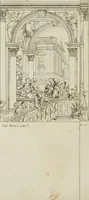 An illustration from Annales du musée et de l'école moderne des beaux-arts : recueil de gravures au trait, d'après les principaux ouvrages de peinture, sculpture, ou projets d'architecture, qui, chaque année, ont remporté le prix, soit aux écoles spéciales, soit aux concours nationaux : les productions des artistes en tous genres, qui, aux différentes expositions, ont été citées avec éloges : les morceaux les plus estimés ou inédits de la galerie de peinture : la suite complète de celle des antiques : édifices anciens et modernes, etc. (1800)