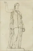 Picture 27 of 71 from Annales du musée et de l'école moderne des beaux-arts : recueil de gravures au trait, d'après les principaux ouvrages de peinture, sculpture, ou projets d'architecture, qui, chaque année, ont remporté le prix, soit aux écoles spéciales, soit aux concours nationaux : les productions des artistes en tous genres, qui, aux différentes expositions, ont été citées avec éloges : les morceaux les plus estimés ou inédits de la galerie de peinture : la suite complète de celle des antiques : édifices anciens et modernes, etc. (1800), leaf 121