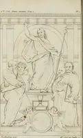 An illustration from Annales du musée et de l'école moderne des beaux-arts : recueil de gravures au trait, d'après les principaux ouvrages de peinture, sculpture, ou projets d'architecture, qui, chaque année, ont remporté le prix, soit aux écoles spéciales, soit aux concours nationaux : les productions des artistes en tous genres, qui, aux différentes expositions, ont été citées avec éloges : les morceaux les plus estimés ou inédits de la galerie de peinture : la suite complète de celle des antiques : édifices anciens et modernes, etc. (1800)