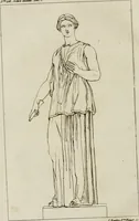 An illustration from Annales du musée et de l'école moderne des beaux-arts : recueil de gravures au trait, d'après les principaux ouvrages de peinture, sculpture, ou projets d'architecture, qui, chaque année, ont remporté le prix, soit aux écoles spéciales, soit aux concours nationaux : les productions des artistes en tous genres, qui, aux différentes expositions, ont été citées avec éloges : les morceaux les plus estimés ou inédits de la galerie de peinture : la suite complète de celle des antiques : édifices anciens et modernes, etc. (1800)
