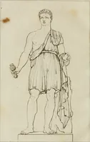 Picture 51 of 71 from Annales du musée et de l'école moderne des beaux-arts : recueil de gravures au trait, d'après les principaux ouvrages de peinture, sculpture, ou projets d'architecture, qui, chaque année, ont remporté le prix, soit aux écoles spéciales, soit aux concours nationaux : les productions des artistes en tous genres, qui, aux différentes expositions, ont été citées avec éloges : les morceaux les plus estimés ou inédits de la galerie de peinture : la suite complète de celle des antiques : édifices anciens et modernes, etc. (1800), leaf 217