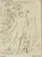 Picture 70 of 71 from Annales du musée et de l'école moderne des beaux-arts : recueil de gravures au trait, d'après les principaux ouvrages de peinture, sculpture, ou projets d'architecture, qui, chaque année, ont remporté le prix, soit aux écoles spéciales, soit aux concours nationaux : les productions des artistes en tous genres, qui, aux différentes expositions, ont été citées avec éloges : les morceaux les plus estimés ou inédits de la galerie de peinture : la suite complète de celle des antiques : édifices anciens et modernes, etc. (1800), leaf 293