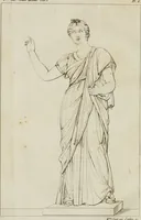 Picture 6 of 71 from Annales du musée et de l'école moderne des beaux-arts : recueil de gravures au trait, d'après les principaux ouvrages de peinture, sculpture, ou projets d'architecture, qui, chaque année, ont remporté le prix, soit aux écoles spéciales, soit aux concours nationaux : les productions des artistes en tous genres, qui, aux différentes expositions, ont été citées avec éloges : les morceaux les plus estimés ou inédits de la galerie de peinture : la suite complète de celle des antiques : édifices anciens et modernes, etc. (1800), leaf 37
