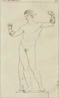 An illustration from Annales du musée et de l'école moderne des beaux-arts : recueil de gravures au trait, d'après les principaux ouvrages de peinture, sculpture, ou projets d'architecture, qui, chaque année, ont remporté le prix, soit aux écoles spéciales, soit aux concours nationaux : les productions des artistes en tous genres, qui, aux différentes expositions, ont été citées avec éloges : les morceaux les plus estimés ou inédits de la galerie de peinture : la suite complète de celle des antiques : édifices anciens et modernes, etc. (1800)