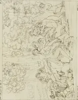 An illustration from Annales du musée et de l'école moderne des beaux-arts : recueil de gravures au trait, d'après les principaux ouvrages de peinture, sculpture, ou projets d'architecture, qui, chaque année, ont remporté le prix, soit aux écoles spéciales, soit aux concours nationaux : les productions des artistes en tous genres, qui, aux différentes expositions, ont été citées avec éloges : les morceaux les plus estimés ou inédits de la galerie de peinture : la suite complète de celle des antiques : édifices anciens et modernes, etc. (1800)