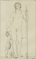 An illustration from Annales du musée et de l'école moderne des beaux-arts : recueil de gravures au trait, d'après les principaux ouvrages de peinture, sculpture, ou projets d'architecture, qui, chaque année, ont remporté le prix, soit aux écoles spéciales, soit aux concours nationaux : les productions des artistes en tous genres, qui, aux différentes expositions, ont été citées avec éloges : les morceaux les plus estimés ou inédits de la galerie de peinture : la suite complète de celle des antiques : édifices anciens et modernes, etc. (1800)