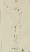 An illustration from Annales du musée et de l'école moderne des beaux-arts : recueil de gravures au trait, d'après les principaux ouvrages de peinture, sculpture, ou projets d'architecture, qui, chaque année, ont remporté le prix, soit aux écoles spéciales, soit aux concours nationaux : les productions des artistes en tous genres, qui, aux différentes expositions, ont été citées avec éloges : les morceaux les plus estimés ou inédits de la galerie de peinture : la suite complète de celle des antiques : édifices anciens et modernes, etc. (1800)