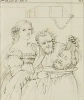 Picture 58 of 73 from Annales du musée et de l'école moderne des beaux-arts : recueil de gravures au trait, d'après les principaux ouvrages de peinture, sculpture, ou projets d'architecture, qui, chaque année, ont remporté le prix, soit aux écoles spéciales, soit aux concours nationaux : les productions des artistes en tous genres, qui, aux différentes expositions, ont été citées avec éloges : les morceaux les plus estimés ou inédits de la galerie de peinture : la suite complète de celle des antiques : édifices anciens et modernes, etc. (1800), leaf 223