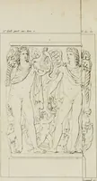 An illustration from Annales du musée et de l'école moderne des beaux-arts : recueil de gravures au trait, d'après les principaux ouvrages de peinture, sculpture, ou projets d'architecture, qui, chaque année, ont remporté le prix, soit aux écoles spéciales, soit aux concours nationaux : les productions des artistes en tous genres, qui, aux différentes expositions, ont été citées avec éloges : les morceaux les plus estimés ou inédits de la galerie de peinture : la suite complète de celle des antiques : édifices anciens et modernes, etc. (1800)