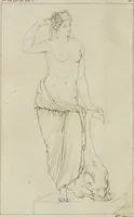 An illustration from Annales du musée et de l'école moderne des beaux-arts : recueil de gravures au trait, d'après les principaux ouvrages de peinture, sculpture, ou projets d'architecture, qui, chaque année, ont remporté le prix, soit aux écoles spéciales, soit aux concours nationaux : les productions des artistes en tous genres, qui, aux différentes expositions, ont été citées avec éloges : les morceaux les plus estimés ou inédits de la galerie de peinture : la suite complète de celle des antiques : édifices anciens et modernes, etc. (1800)