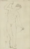 An illustration from Annales du musée et de l'école moderne des beaux-arts : recueil de gravures au trait, d'après les principaux ouvrages de peinture, sculpture, ou projets d'architecture, qui, chaque année, ont remporté le prix, soit aux écoles spéciales, soit aux concours nationaux : les productions des artistes en tous genres, qui, aux différentes expositions, ont été citées avec éloges : les morceaux les plus estimés ou inédits de la galerie de peinture : la suite complète de celle des antiques : édifices anciens et modernes, etc. (1800)