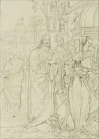 Picture 24 of 92 from Annales du musée et de l'école moderne des beaux-arts : recueil de gravures au trait, d'après les principaux ouvrages de peinture, sculpture, ou projets d'architecture, qui, chaque année, ont remporté le prix, soit aux écoles spéciales, soit aux concours nationaux : les productions des artistes en tous genres, qui, aux différentes expositions, ont été citées avec éloges : les morceaux les plus estimés ou inédits de la galerie de peinture : la suite complète de celle des antiques : édifices anciens et modernes, etc. (1800), leaf 103