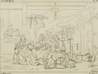 Picture 33 of 92 from Annales du musée et de l'école moderne des beaux-arts : recueil de gravures au trait, d'après les principaux ouvrages de peinture, sculpture, ou projets d'architecture, qui, chaque année, ont remporté le prix, soit aux écoles spéciales, soit aux concours nationaux : les productions des artistes en tous genres, qui, aux différentes expositions, ont été citées avec éloges : les morceaux les plus estimés ou inédits de la galerie de peinture : la suite complète de celle des antiques : édifices anciens et modernes, etc. (1800), leaf 139