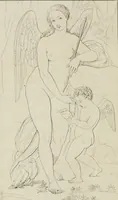 Picture 3 of 92 from Annales du musée et de l'école moderne des beaux-arts : recueil de gravures au trait, d'après les principaux ouvrages de peinture, sculpture, ou projets d'architecture, qui, chaque année, ont remporté le prix, soit aux écoles spéciales, soit aux concours nationaux : les productions des artistes en tous genres, qui, aux différentes expositions, ont été citées avec éloges : les morceaux les plus estimés ou inédits de la galerie de peinture : la suite complète de celle des antiques : édifices anciens et modernes, etc. (1800), leaf 19