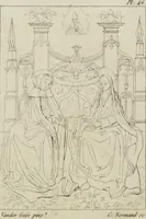 Picture 46 of 92 from Annales du musée et de l'école moderne des beaux-arts : recueil de gravures au trait, d'après les principaux ouvrages de peinture, sculpture, ou projets d'architecture, qui, chaque année, ont remporté le prix, soit aux écoles spéciales, soit aux concours nationaux : les productions des artistes en tous genres, qui, aux différentes expositions, ont été citées avec éloges : les morceaux les plus estimés ou inédits de la galerie de peinture : la suite complète de celle des antiques : édifices anciens et modernes, etc. (1800), leaf 191