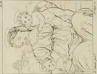 Picture 49 of 92 from Annales du musée et de l'école moderne des beaux-arts : recueil de gravures au trait, d'après les principaux ouvrages de peinture, sculpture, ou projets d'architecture, qui, chaque année, ont remporté le prix, soit aux écoles spéciales, soit aux concours nationaux : les productions des artistes en tous genres, qui, aux différentes expositions, ont été citées avec éloges : les morceaux les plus estimés ou inédits de la galerie de peinture : la suite complète de celle des antiques : édifices anciens et modernes, etc. (1800), leaf 199
