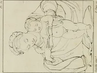 Picture 55 of 92 from Annales du musée et de l'école moderne des beaux-arts : recueil de gravures au trait, d'après les principaux ouvrages de peinture, sculpture, ou projets d'architecture, qui, chaque année, ont remporté le prix, soit aux écoles spéciales, soit aux concours nationaux : les productions des artistes en tous genres, qui, aux différentes expositions, ont été citées avec éloges : les morceaux les plus estimés ou inédits de la galerie de peinture : la suite complète de celle des antiques : édifices anciens et modernes, etc. (1800), leaf 215