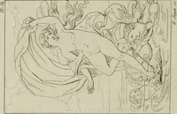 Picture 59 of 92 from Annales du musée et de l'école moderne des beaux-arts : recueil de gravures au trait, d'après les principaux ouvrages de peinture, sculpture, ou projets d'architecture, qui, chaque année, ont remporté le prix, soit aux écoles spéciales, soit aux concours nationaux : les productions des artistes en tous genres, qui, aux différentes expositions, ont été citées avec éloges : les morceaux les plus estimés ou inédits de la galerie de peinture : la suite complète de celle des antiques : édifices anciens et modernes, etc. (1800), leaf 223