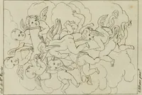 Picture 60 of 92 from Annales du musée et de l'école moderne des beaux-arts : recueil de gravures au trait, d'après les principaux ouvrages de peinture, sculpture, ou projets d'architecture, qui, chaque année, ont remporté le prix, soit aux écoles spéciales, soit aux concours nationaux : les productions des artistes en tous genres, qui, aux différentes expositions, ont été citées avec éloges : les morceaux les plus estimés ou inédits de la galerie de peinture : la suite complète de celle des antiques : édifices anciens et modernes, etc. (1800), leaf 223
