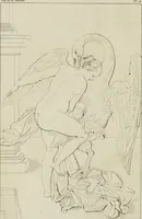 Picture 4 of 92 from Annales du musée et de l'école moderne des beaux-arts : recueil de gravures au trait, d'après les principaux ouvrages de peinture, sculpture, ou projets d'architecture, qui, chaque année, ont remporté le prix, soit aux écoles spéciales, soit aux concours nationaux : les productions des artistes en tous genres, qui, aux différentes expositions, ont été citées avec éloges : les morceaux les plus estimés ou inédits de la galerie de peinture : la suite complète de celle des antiques : édifices anciens et modernes, etc. (1800), leaf 23