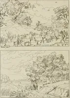 Picture 70 of 92 from Annales du musée et de l'école moderne des beaux-arts : recueil de gravures au trait, d'après les principaux ouvrages de peinture, sculpture, ou projets d'architecture, qui, chaque année, ont remporté le prix, soit aux écoles spéciales, soit aux concours nationaux : les productions des artistes en tous genres, qui, aux différentes expositions, ont été citées avec éloges : les morceaux les plus estimés ou inédits de la galerie de peinture : la suite complète de celle des antiques : édifices anciens et modernes, etc. (1800), leaf 251