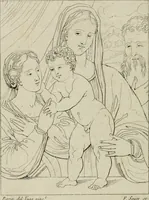 Picture 11 of 92 from Annales du musée et de l'école moderne des beaux-arts : recueil de gravures au trait, d'après les principaux ouvrages de peinture, sculpture, ou projets d'architecture, qui, chaque année, ont remporté le prix, soit aux écoles spéciales, soit aux concours nationaux : les productions des artistes en tous genres, qui, aux différentes expositions, ont été citées avec éloges : les morceaux les plus estimés ou inédits de la galerie de peinture : la suite complète de celle des antiques : édifices anciens et modernes, etc. (1800), leaf 51