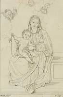 Picture 21 of 92 from Annales du musée et de l'école moderne des beaux-arts : recueil de gravures au trait, d'après les principaux ouvrages de peinture, sculpture, ou projets d'architecture, qui, chaque année, ont remporté le prix, soit aux écoles spéciales, soit aux concours nationaux : les productions des artistes en tous genres, qui, aux différentes expositions, ont été citées avec éloges : les morceaux les plus estimés ou inédits de la galerie de peinture : la suite complète de celle des antiques : édifices anciens et modernes, etc. (1800), leaf 91