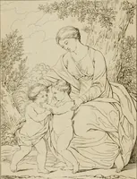An illustration from Annales du Salon de Gand et de l'école moderne des Pays-Bas : recueil de morceaux choisis parmi les ouvrages de peinture, sculpture, architecture et gravure, esposés au musée en 1820, et d'autres nouvelles productions d l'art : gravés au trait, avec l'explication des sujets et une notice sur les artistes (1823)