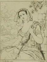 Picture 42 of 99 from Annales du Salon de Gand et de l'école moderne des Pays-Bas : recueil de morceaux choisis parmi les ouvrages de peinture, sculpture, architecture et gravure, esposés au musée en 1820, et d'autres nouvelles productions d l'art : gravés au trait, avec l'explication des sujets et une notice sur les artistes (1823), leaf 180