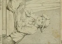 An illustration from Annales du Salon de Gand et de l'école moderne des Pays-Bas : recueil de morceaux choisis parmi les ouvrages de peinture, sculpture, architecture et gravure, esposés au musée en 1820, et d'autres nouvelles productions d l'art : gravés au trait, avec l'explication des sujets et une notice sur les artistes (1823)
