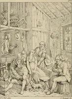 An illustration from Annales du Salon de Gand et de l'école moderne des Pays-Bas : recueil de morceaux choisis parmi les ouvrages de peinture, sculpture, architecture et gravure, esposés au musée en 1820, et d'autres nouvelles productions d l'art : gravés au trait, avec l'explication des sujets et une notice sur les artistes (1823)