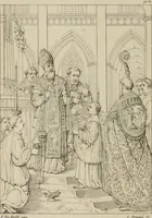 An illustration from Annales du Salon de Gand et de l'école moderne des Pays-Bas : recueil de morceaux choisis parmi les ouvrages de peinture, sculpture, architecture et gravure, esposés au musée en 1820, et d'autres nouvelles productions d l'art : gravés au trait, avec l'explication des sujets et une notice sur les artistes (1823)