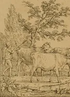 An illustration from Annales du Salon de Gand et de l'école moderne des Pays-Bas : recueil de morceaux choisis parmi les ouvrages de peinture, sculpture, architecture et gravure, esposés au musée en 1820, et d'autres nouvelles productions d l'art : gravés au trait, avec l'explication des sujets et une notice sur les artistes (1823)