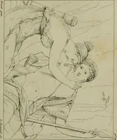 An illustration from Annales du Salon de Gand et de l'école moderne des Pays-Bas : recueil de morceaux choisis parmi les ouvrages de peinture, sculpture, architecture et gravure, esposés au musée en 1820, et d'autres nouvelles productions d l'art : gravés au trait, avec l'explication des sujets et une notice sur les artistes (1823)