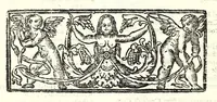 An illustration from Annali di Alessandria, ouero, Le cose accadute in essa città nel suo e circonuicino territorio dall'anno dell'origine sua sino al M.DC.LIX. : i fatti memorabili de' suoi cittadini : alcuni auuenimenti notabili altroue occorsi nell'istesso tempo : et vn breue trattato delle terre, che alla fabrica dell'istessa città concorsero : con due tauole ... (1666)